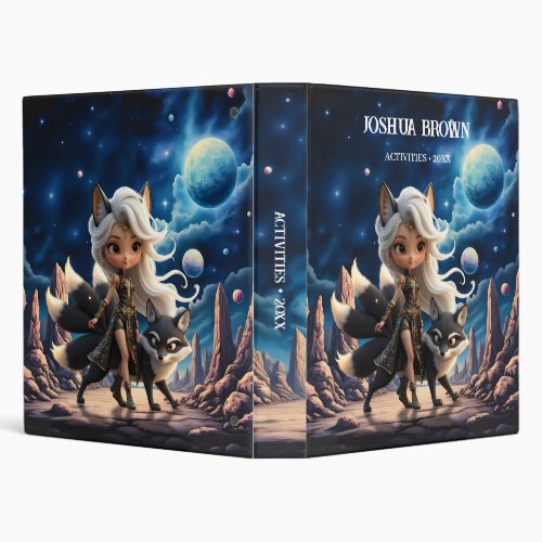 Celestial Kitsune – Guardian of the Four Tails. 3 Ring Binder