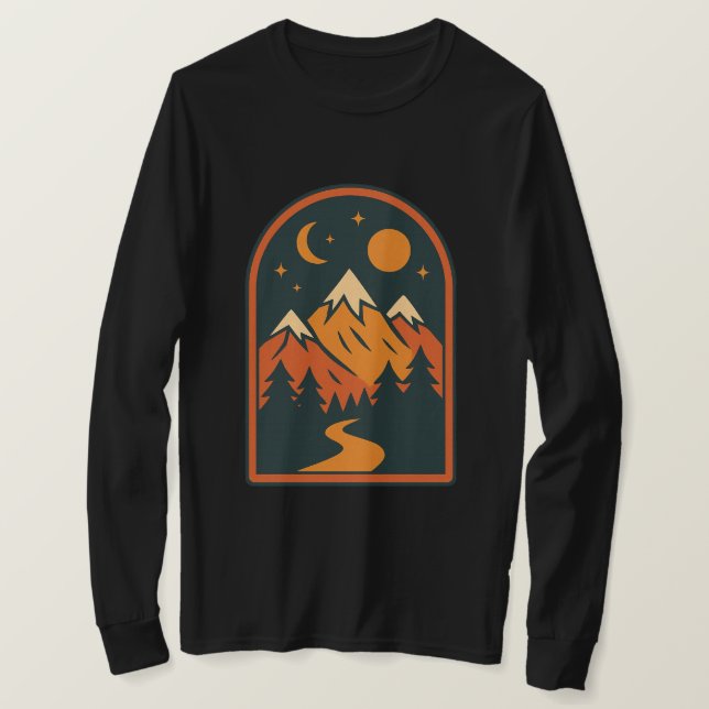 Celestial Landscape Men's  Long Sleeve T-Shirt (Design Front)