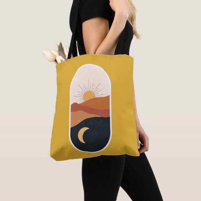 Celestial landscape, Sunshine yellow Tote Bag (Close Up)