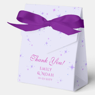 Celestial Lavender Pink Sun Moon Astronomy Wedding Favor Boxes