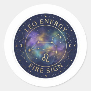 Celestial Leo Energy Zodiac Constellation Sticker