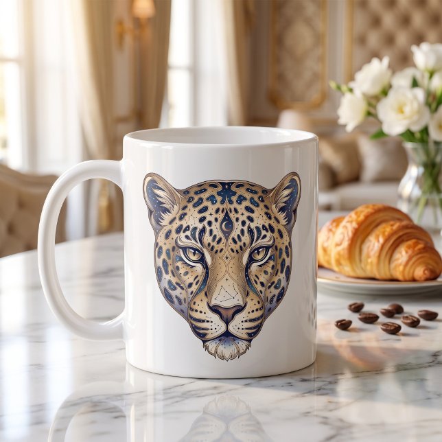 Celestial Leopard Mug Luxury Line Art (Creator Uploaded)