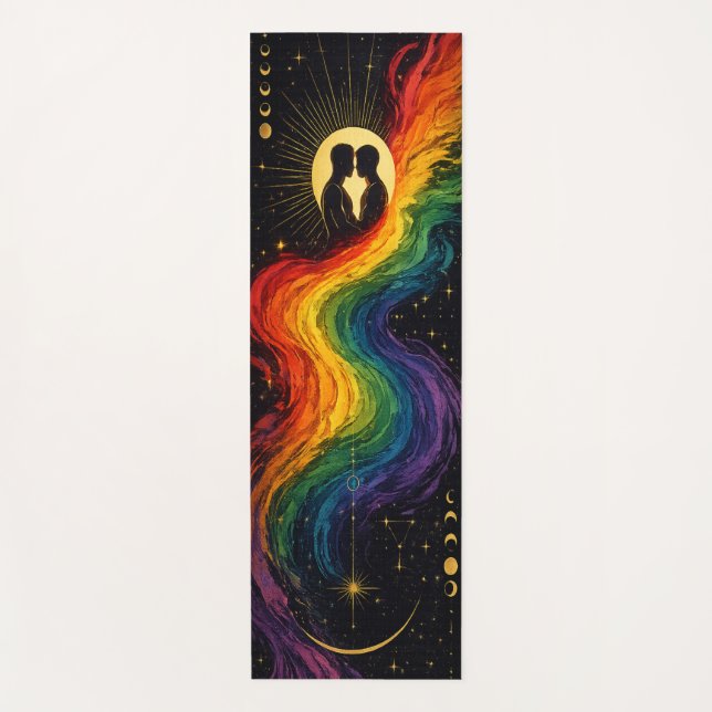 Celestial LGBTQ Meditation Mat (Front)
