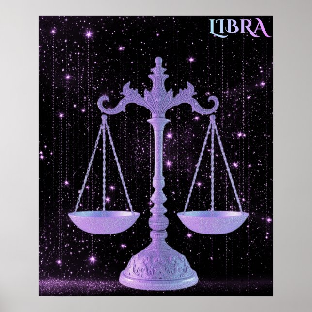 Celestial Libra – Astrology Art Poster (Front)