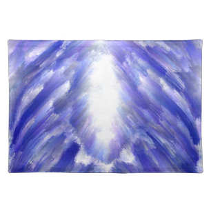 Celestial Light Burst Abstract Art Print Cloth Placemat