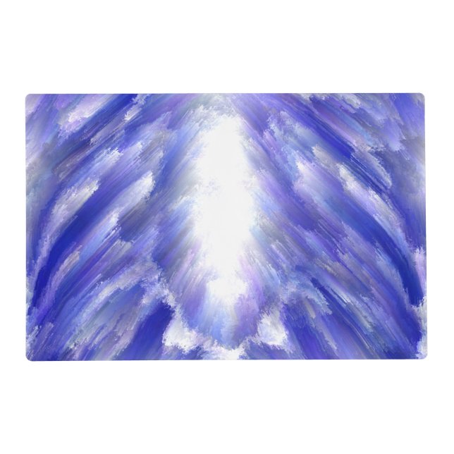 Celestial Light Burst Abstract Art Print  Placemat (Front)
