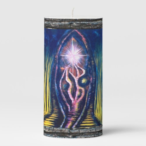 Celestial Light Pillar Candle
