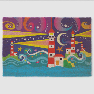 Celestial Lighthouses Fiber Doormat