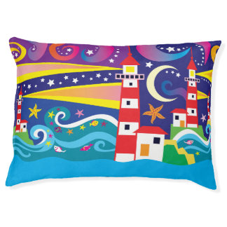 Celestial Lighthouses Pet Bed