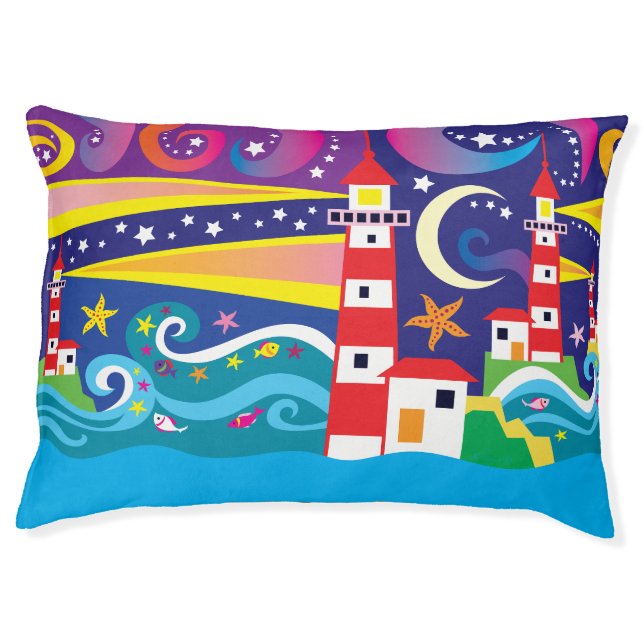 Celestial Lighthouses Pet Bed (Front)