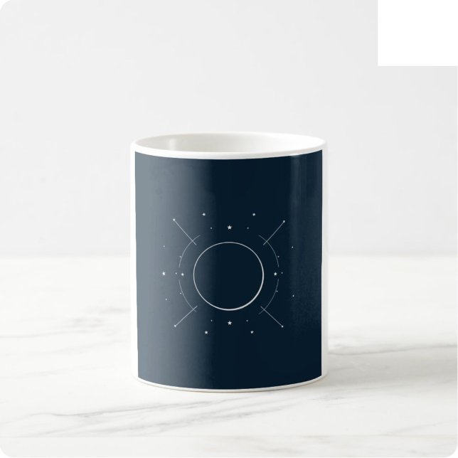 Celestial Line Art Mug - Navy & Silver (Creator Uploaded)