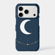 Celestial Line Art Phone Case - Indigo & Gold
