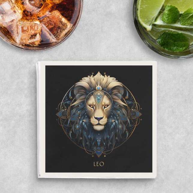 Celestial Lion Astrology Symbol Star Sign Name Leo Napkins (Creator Uploaded)