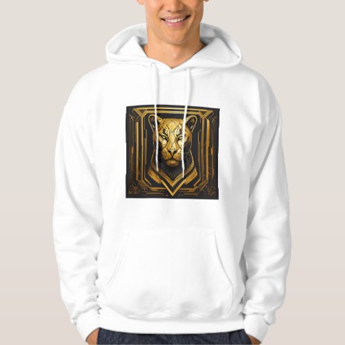 Celestial Lion Geometric Logo T_Shirt Designs Hoodie