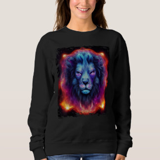 Celestial Lion God In Space Leo Zodiac Universe Ga Sweatshirt