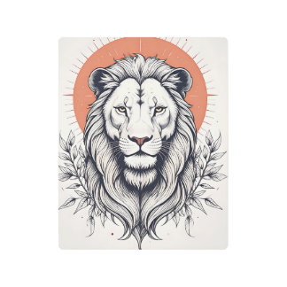 Celestial Lion Metal Print
