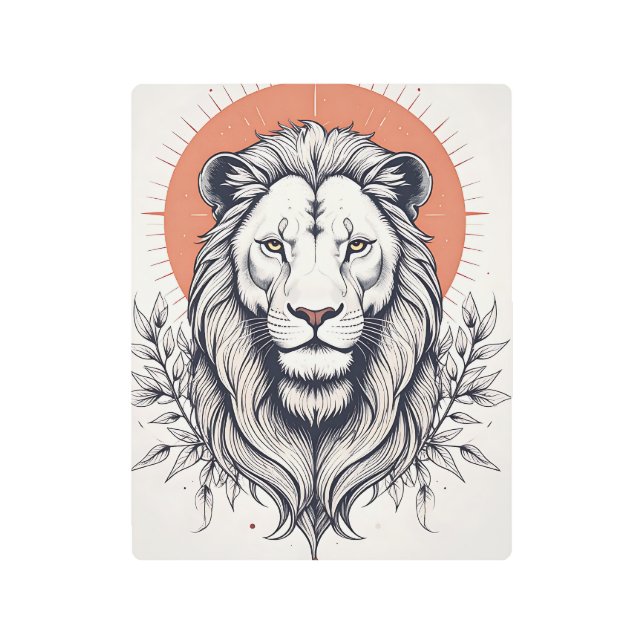 Celestial Lion Metal Print (Front)