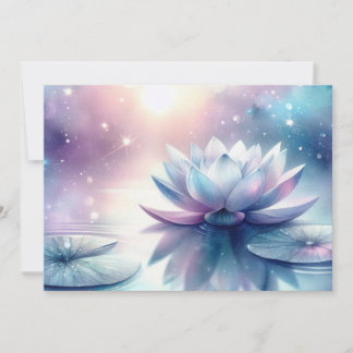 Celestial Lotus Bloom Water Lily Spiritual Cosmic Announcement