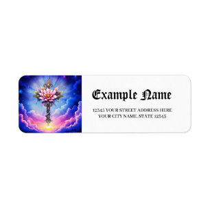 Celestial Lotus Cross Label