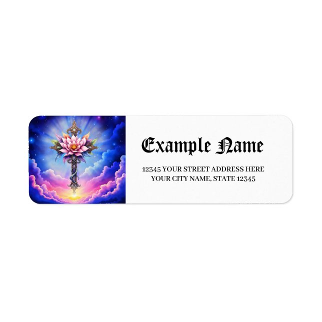 Celestial Lotus Cross  Label (Front)