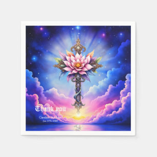 Celestial Lotus Cross Napkins