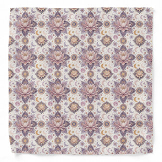 Celestial Lotus Mandala Spiritual Design Pattern Bandana