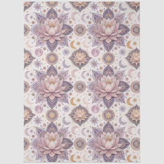 Celestial Lotus Mandala Spiritual Design Pattern Tissue Paper