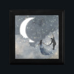 Celestial Love Gift Box<br><div class="desc">Celestial Love I by Victoria Borges. Features two individuals swinging amongst the moon and stars.</div>