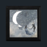Celestial Love Gift Box<br><div class="desc">Celestial Love I by Victoria Borges. Features two individuals swinging amongst the moon and stars.</div>