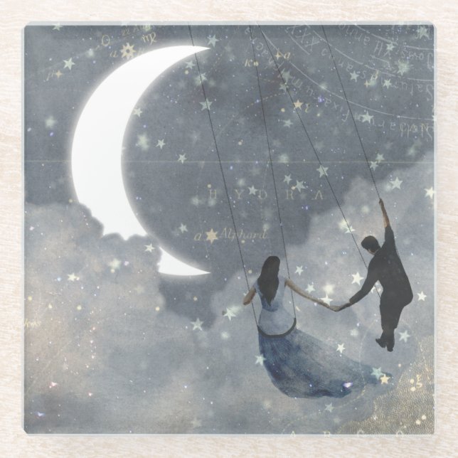 Celestial Love Glass Coaster (Front)