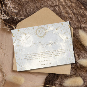 Celestial Love Gratitude Photo Wedding Thank You Card