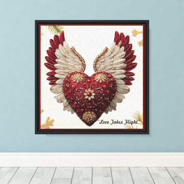 "Celestial Love Heart" Canvas Print (Insitu(Wood Floor))