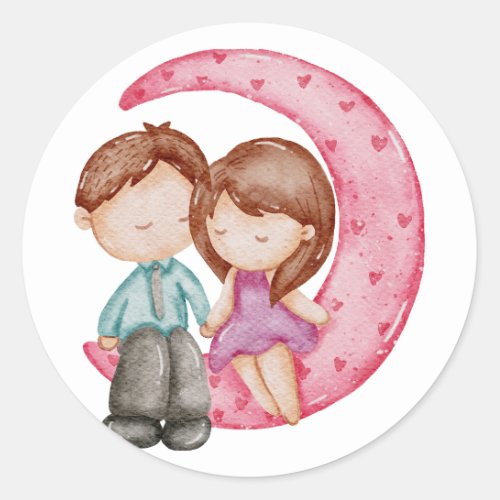 Celestial Love Moonlit Lovers Sticker Set