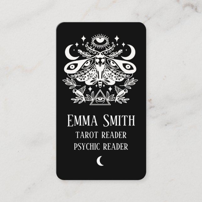 Celestial Luna Moth bussines card (Front)