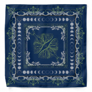 Celestial Luna Moth Navy Bandana