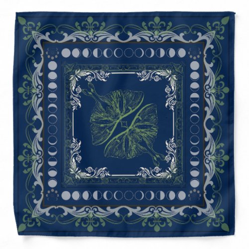 Celestial Luna Moth Navy Bandana