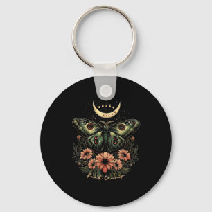 Celestial Luna Moth Subtle Anti Trump Keychain