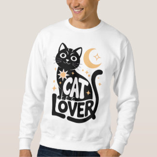 Celestial Magic Black Cat Lover Design Sweatshirt