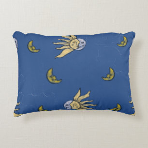 Celestial Magic Blue Whimsigoth Sky Accent Pillow