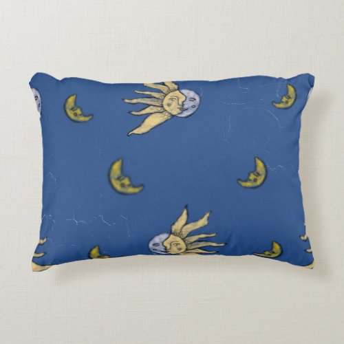 Celestial Magic Blue Whimsigoth Sky Accent Pillow