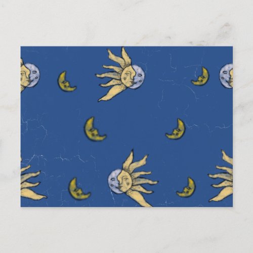 Celestial Magic Blue Whimsigoth Sky Postcard