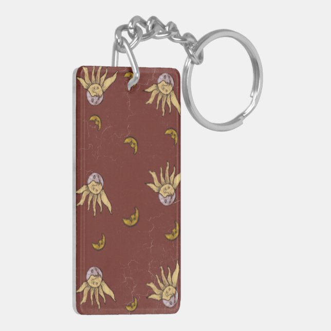 Celestial Magic Red Whimsigoth Sky Keychain (Back Left)