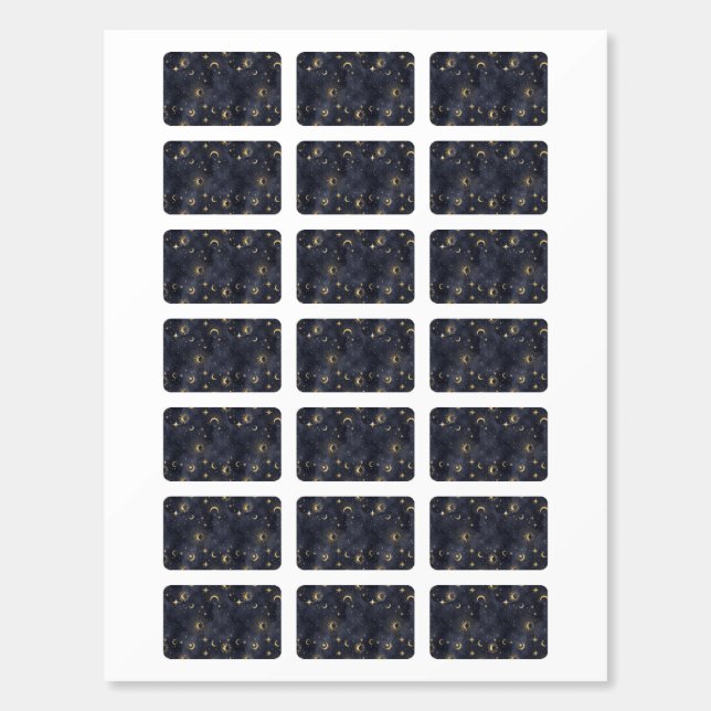 Celestial, magical abstract night sky pattern matc matchboxes (Sticker Sheet)