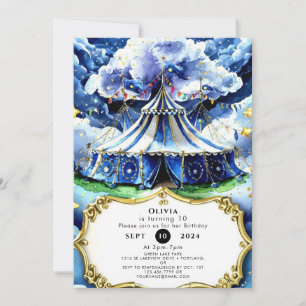 Celestial Magical Circus Birthday Invitation