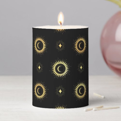 celestial magick sun  pillar candle