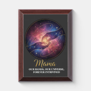 Celestial Mama Hands Galaxy Universe Award Plaque