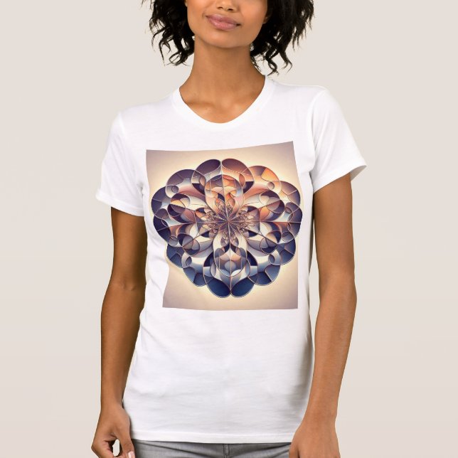 Celestial Mandala — Sacred Geometry Bloom T-Shirt (Front)