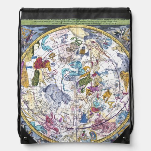 Celestial Map Hemisphaerium Coeli Boreale Drawstring Bag