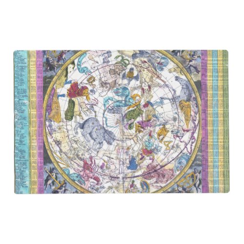 Celestial Map Hemisphaerium Coeli Boreale Placemat