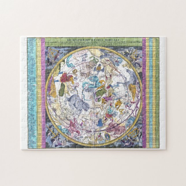 Celestial Map Hemisphaerium Coeli Boreale  Puzzle (Horizontal)